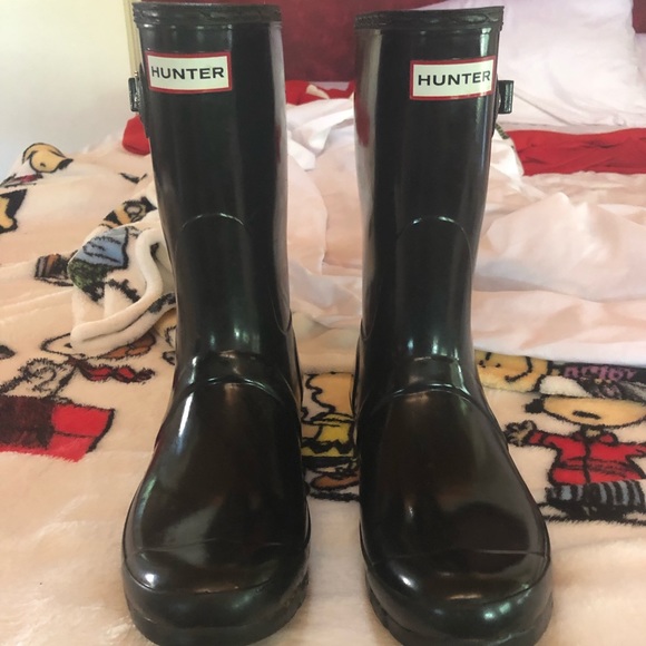 Hunter Shoes - Short glossy hunter boots